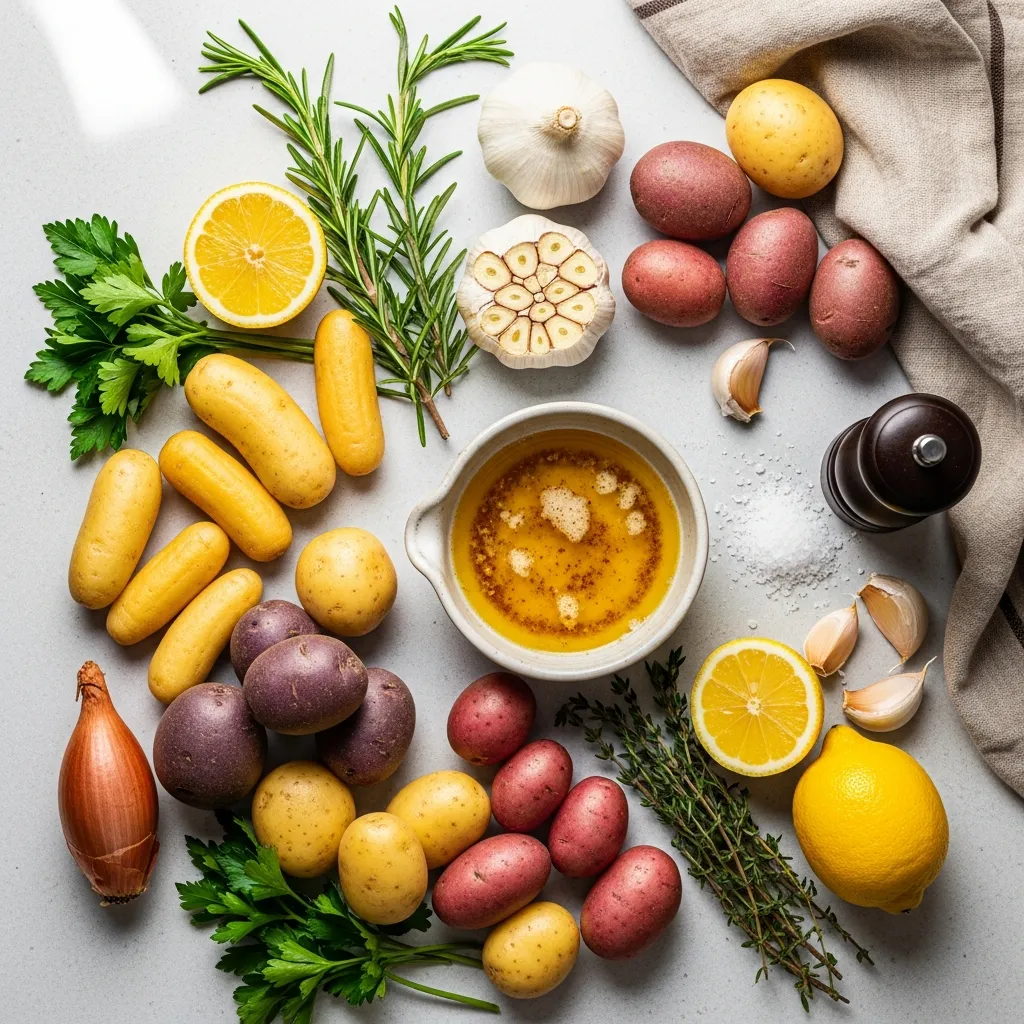 Ingredients for Easter Potatoes with Brown Butter