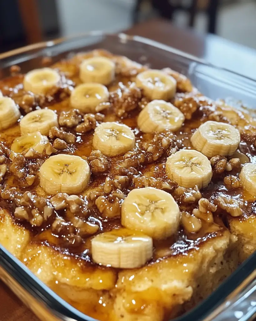Overnight Banana French Toast Casserole