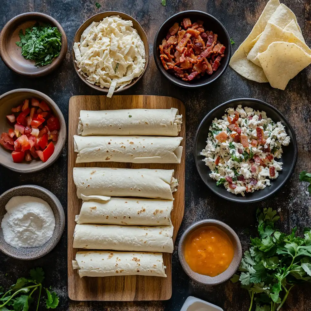 Keto Chicken Bacon Ranch Taquitos ingredients