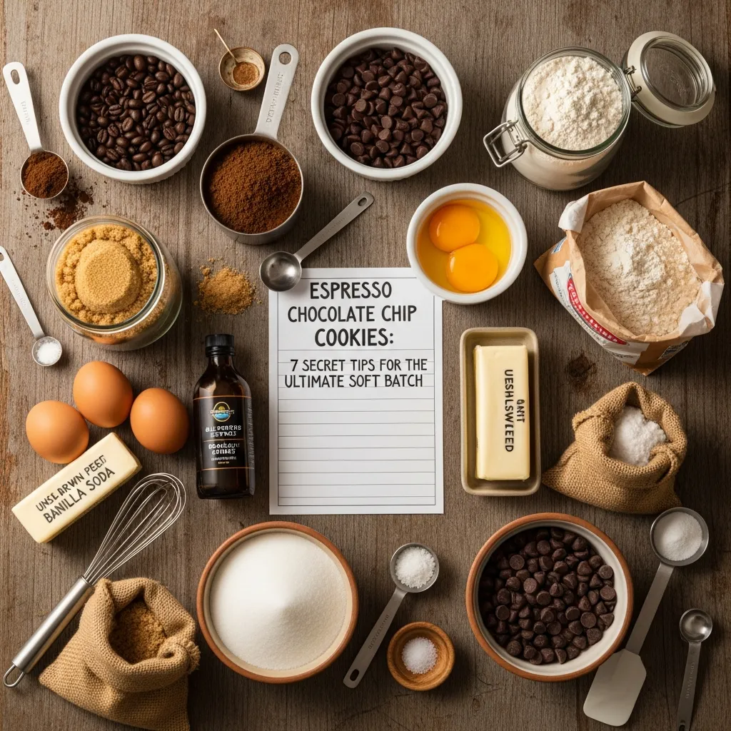 Ingredients for Espresso Chocolate Chip Cookies: 7 Secret Tips for the Ultimate Soft Batch