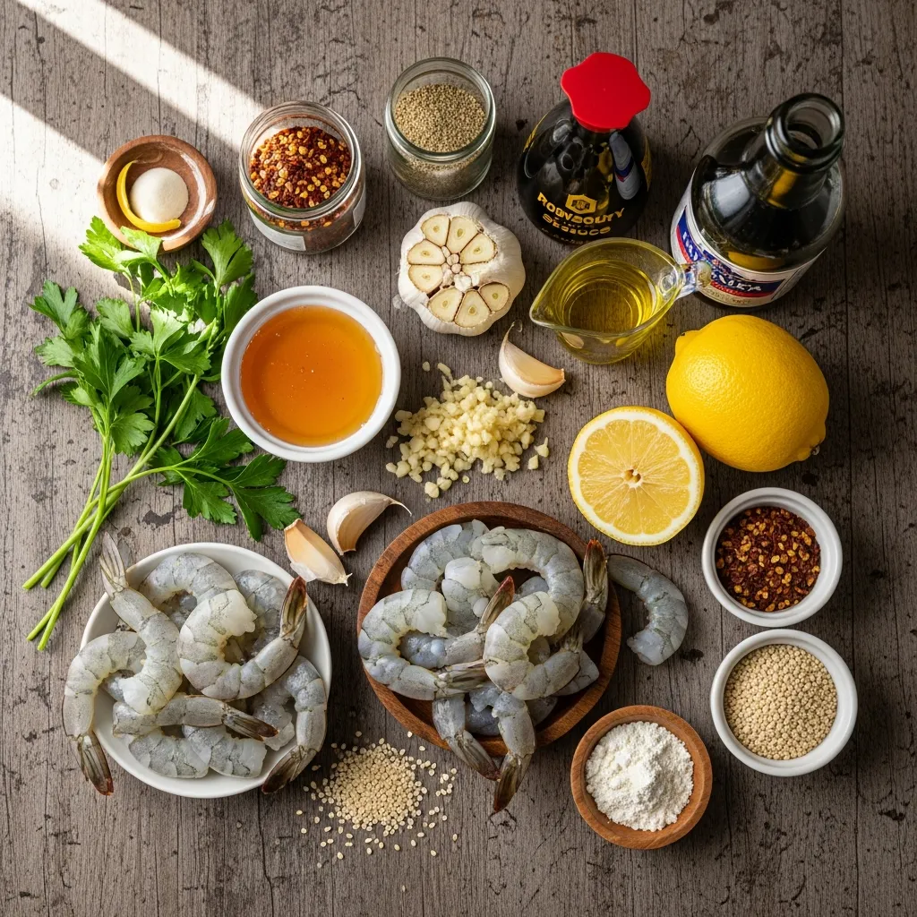 Ingredients for 10-Minute Honey Garlic Shrimp