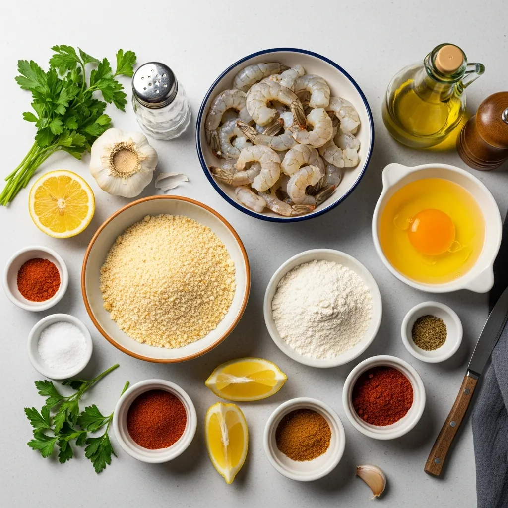 Ingredients for Crispy Air Fryer Shrimp