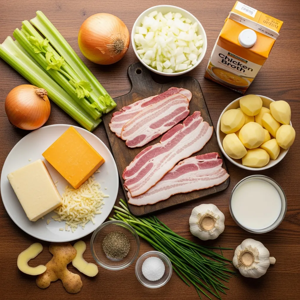 Ingredients for Simple Crock Pot Potato Soup