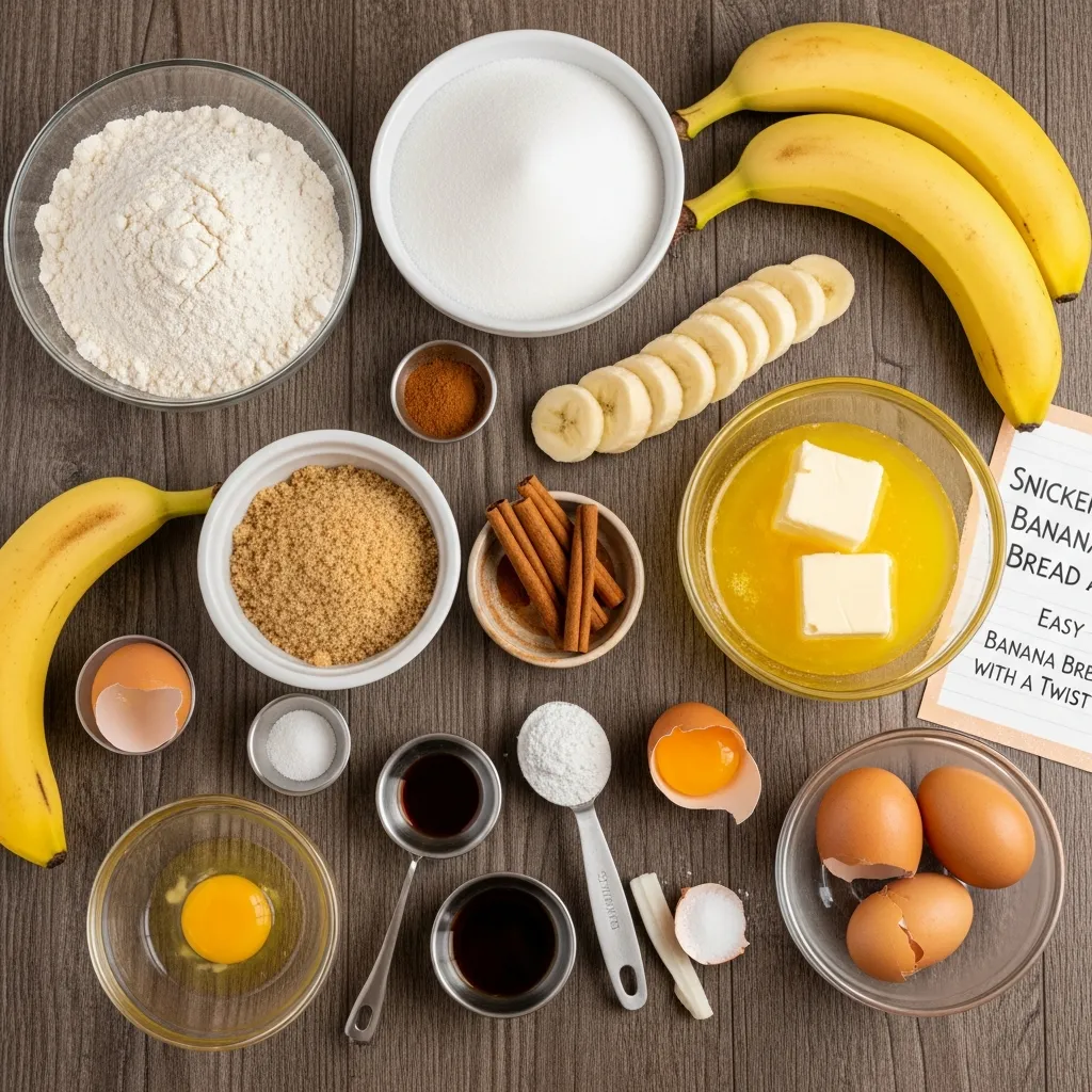Ingredients for Snickerdoodle Banana Bread â€” Easy Banana Bread with a Twist