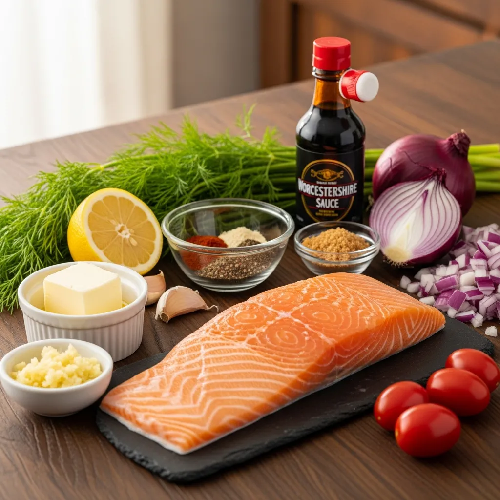 Ingredients for Texas Roadhouse Style Baked Salmon