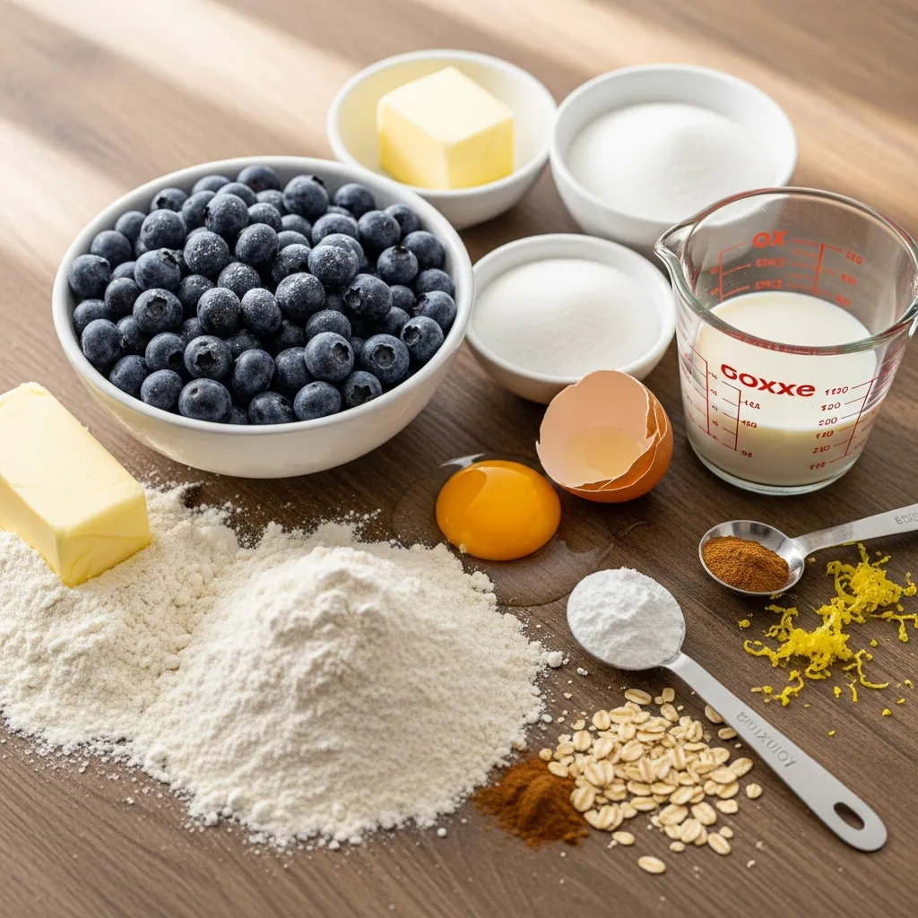 Ingredients for Blueberry Muffin Cookies
