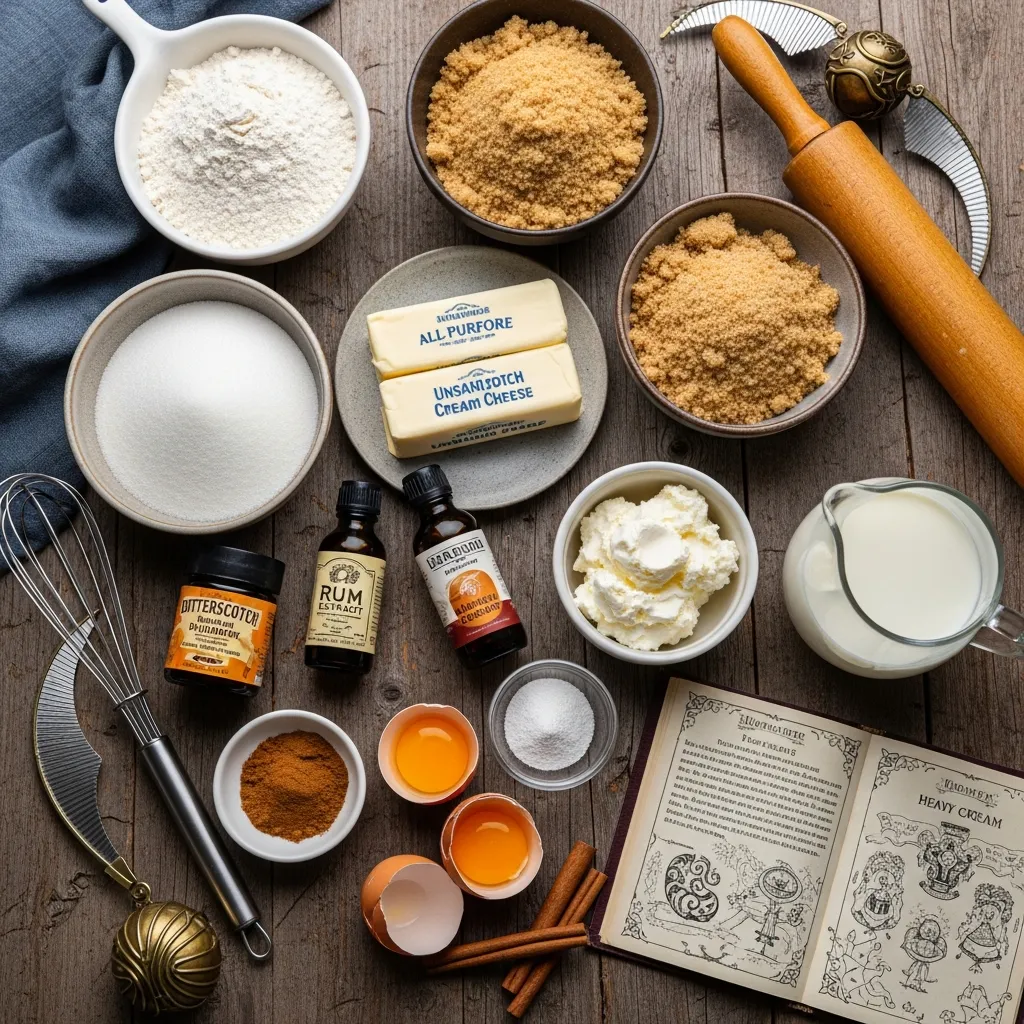 Ingredients for Harry Potter Butterbeer Cookies