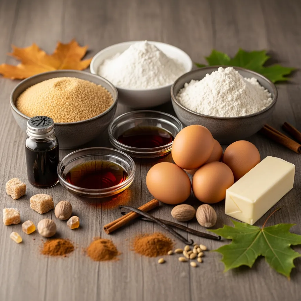 Ingredients for Brown Sugar & Maple Cookies