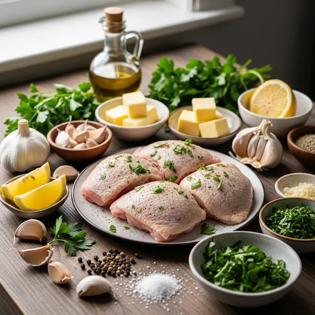 Ingredients for Garlic Butter Chicken