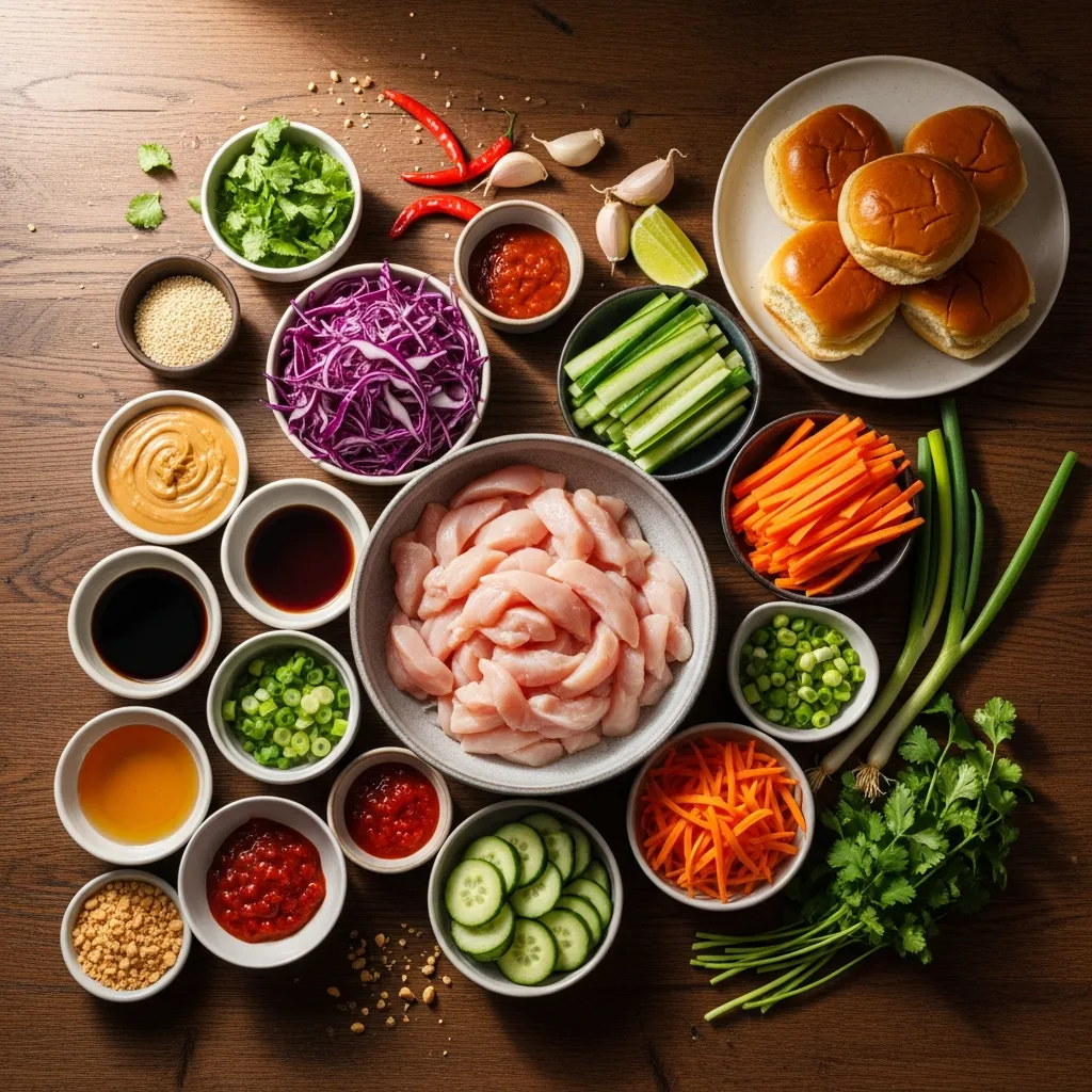 Ingredients for Bang Bang Chicken Sliders