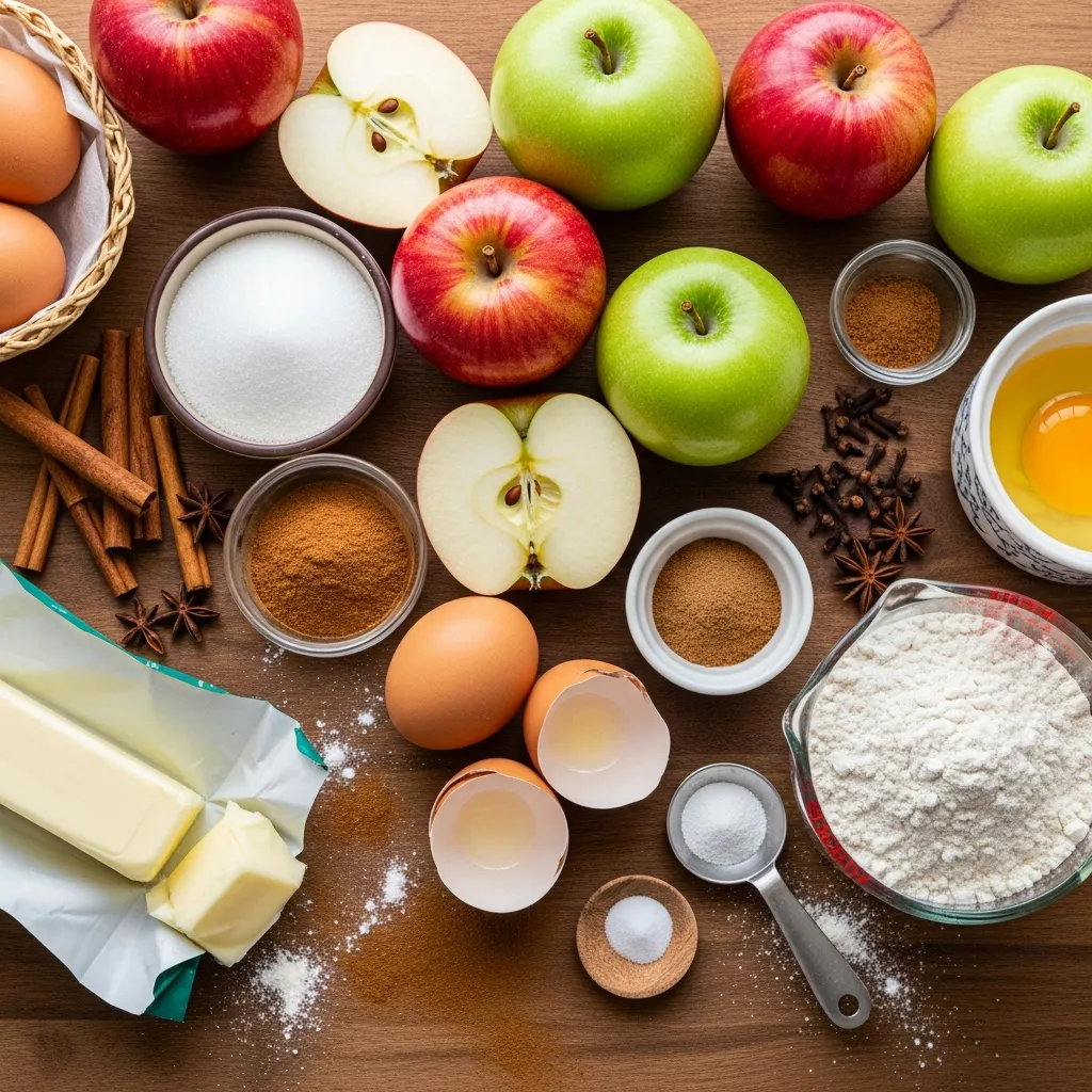 Ingredients for Apple Cinnamon Snickerdoodle Cookies