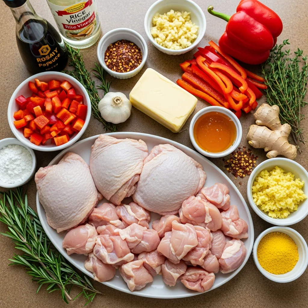 Ingredients for Honey Butter Chicken