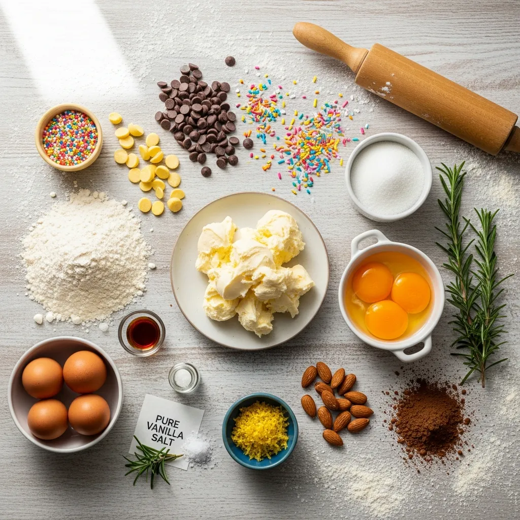Ingredients for Mini Butter Cookies