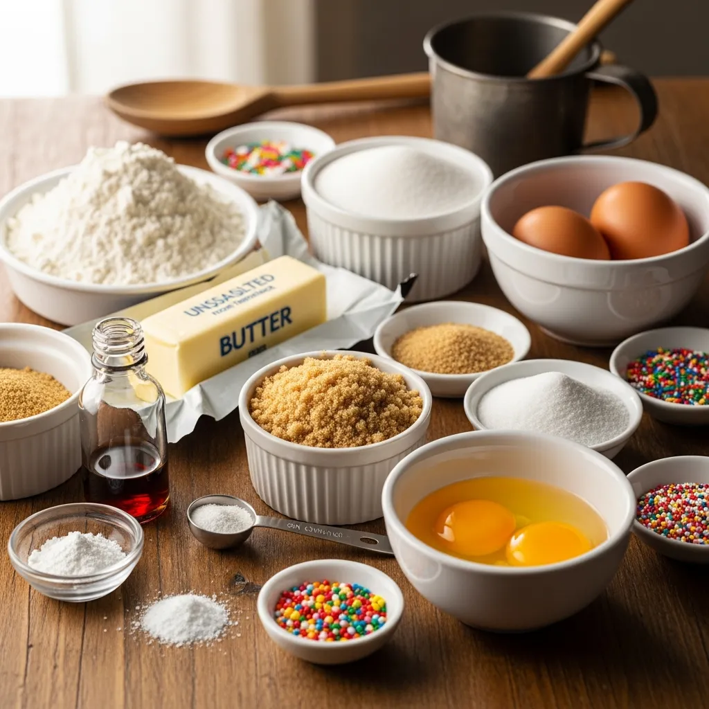 Ingredients for Ultimate Easy Sugar Cookies
