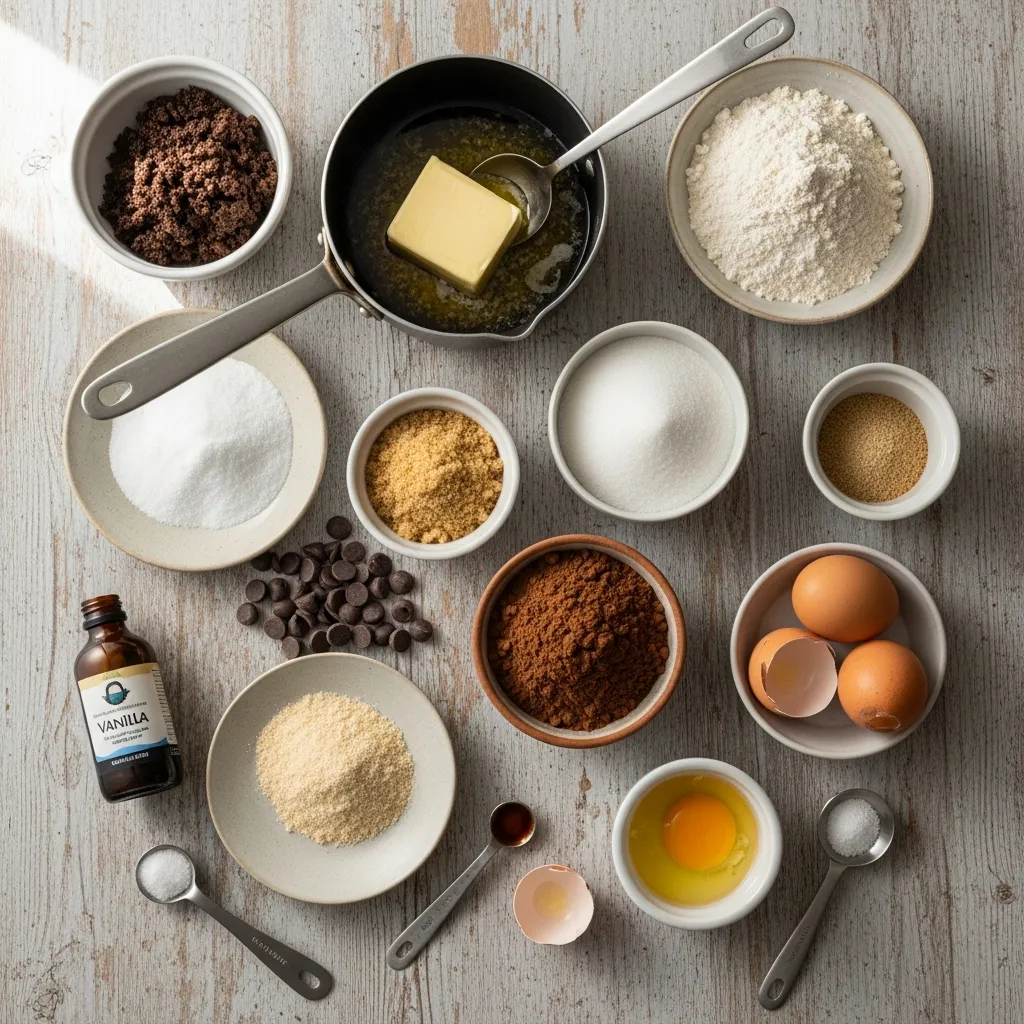 Ingredients for Sourdough Discard Brown Butter Brownies