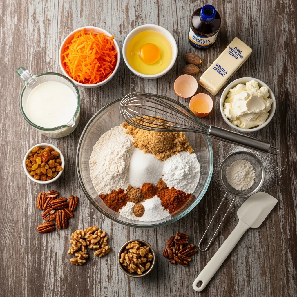Ingredients for Carrot Cake Whoopie Pies with Cream Cheese