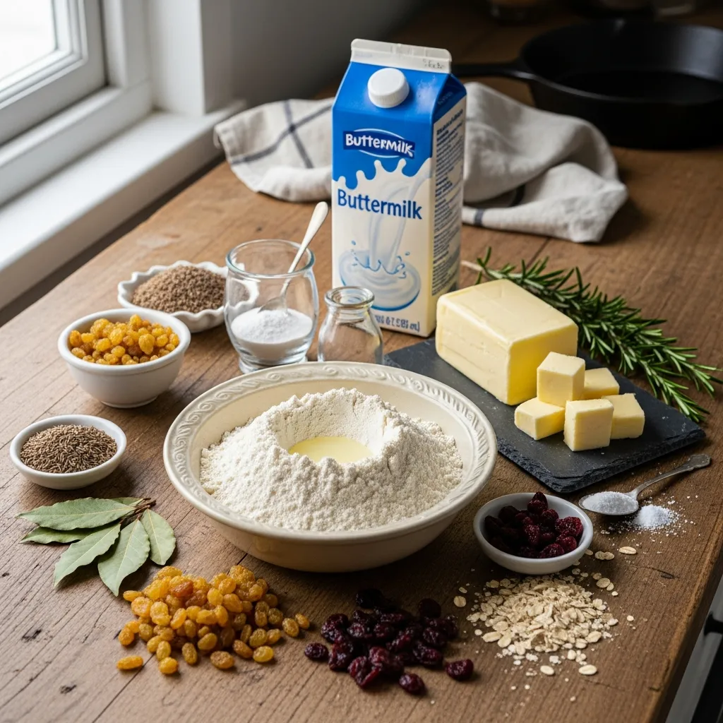 Ingredients for Irish Soda Bread