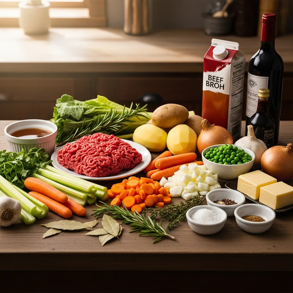 Ingredients for Shepherd’s Pie