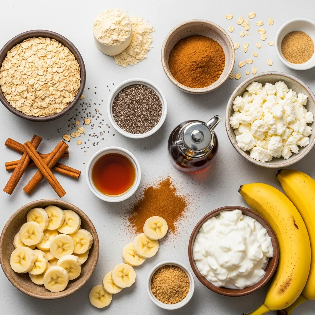 Ingredients for Cinnamon Roll Protein Pudding