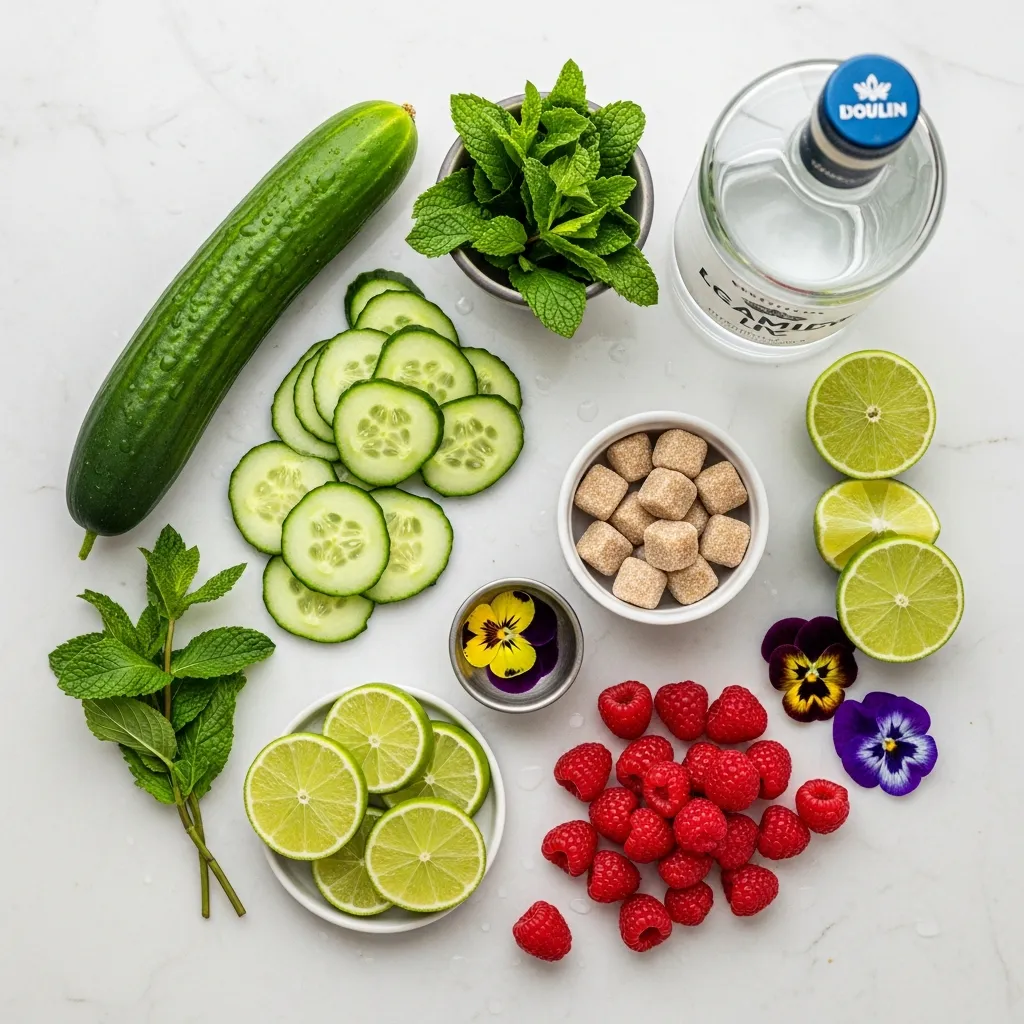 Ingredients for The Liquid Luck Cucumber Spritz