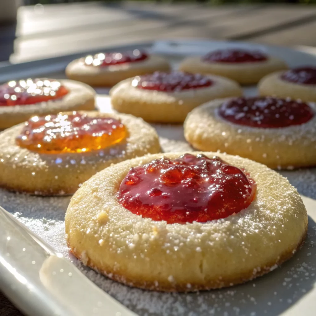 Jelly-Topped Glass Sugar Cookies