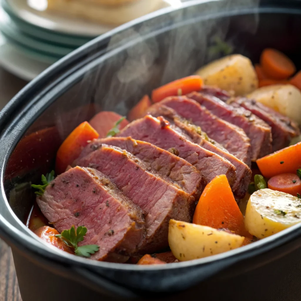 Slow-Cooker Corned Beef & Roots