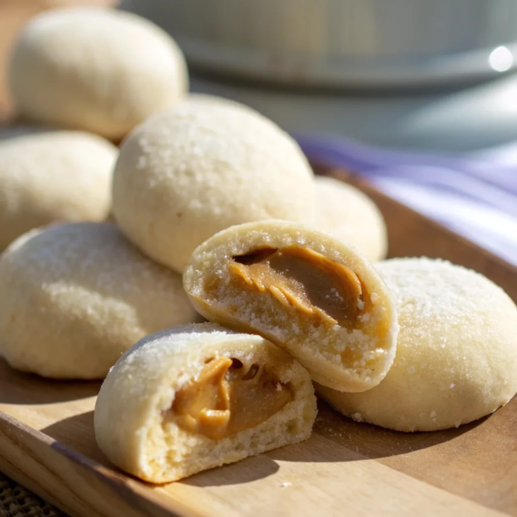 Stuffed Mochi Peanut Butter Cookies