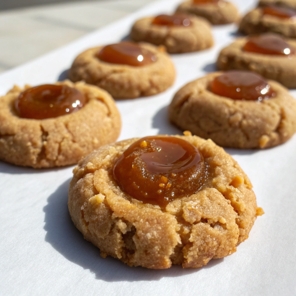 Flourless Miso-Caramel Thumbprints